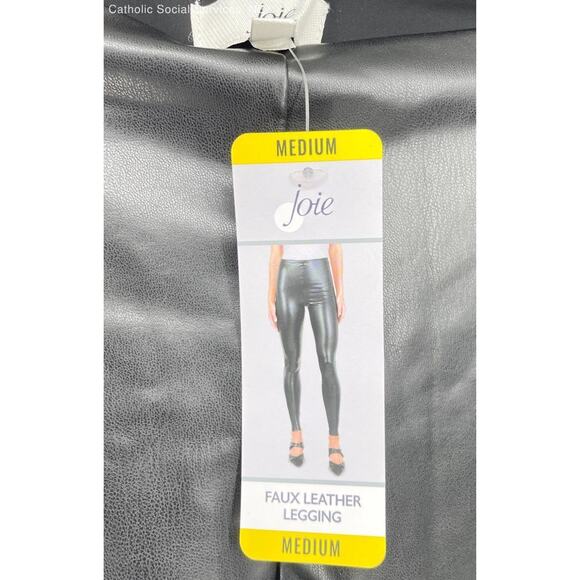 Joie Black Women's Faux Leather Leggings - Contemporary Fit - Size Medium - Picture 6 of 9